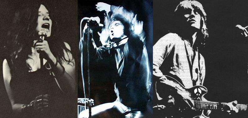 Janis Joplin, Jim Morrison, Alvin Lee
